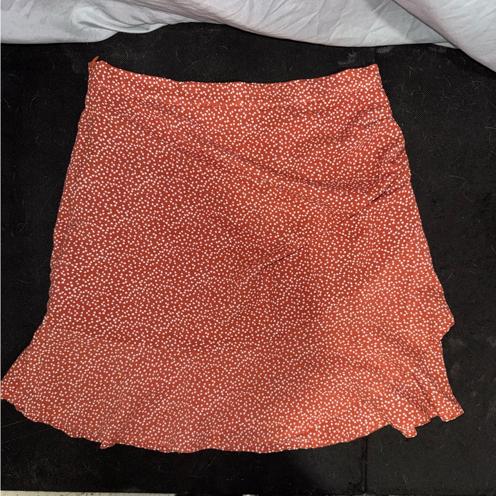 Altar'd State Red and White Dotted Pencil Skirt